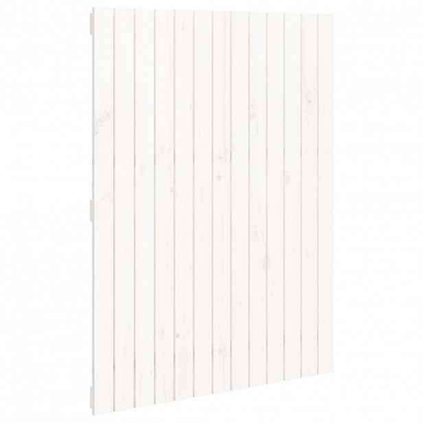 vidaXL Nástěnné čelo postele bílé 82,5x3x110 cm masivní borové dřevo