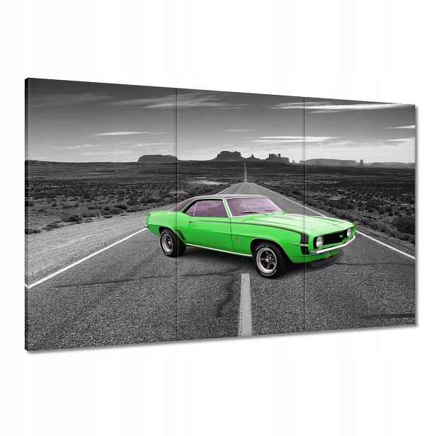 Obrazy 120x80 Zelené auto Dálnice