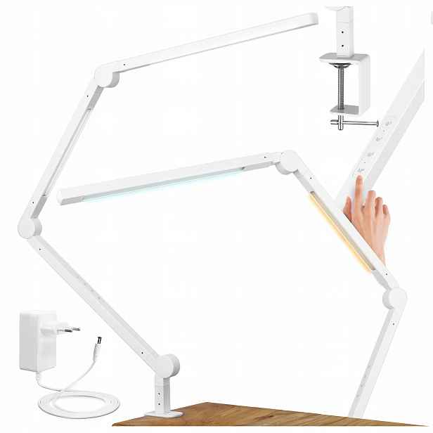 Led stolní lampa Kreslící dvojitá nastavitelná dotyková úchytka na pracovní desku