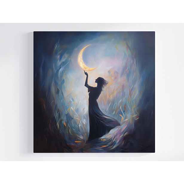 Obraz Na Plátně Canvas Postava Žena Noc Měsíc Magie Mysticismus 50x50