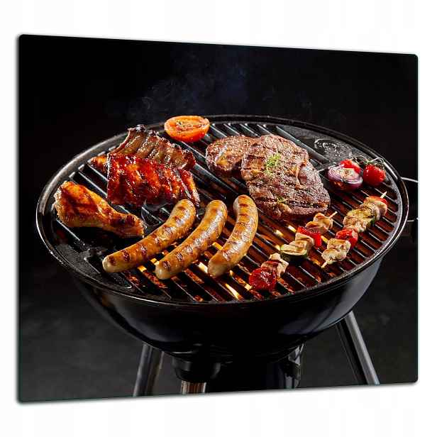 Skleněná Ochranná Deska Panel Lepidlo 65x60 Gril