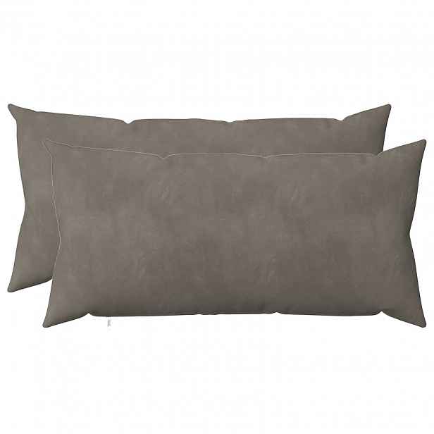 vidaXL Povlak na polštář 2 pcs HEERLEN Světle šedá 40 x 70 cm Samet