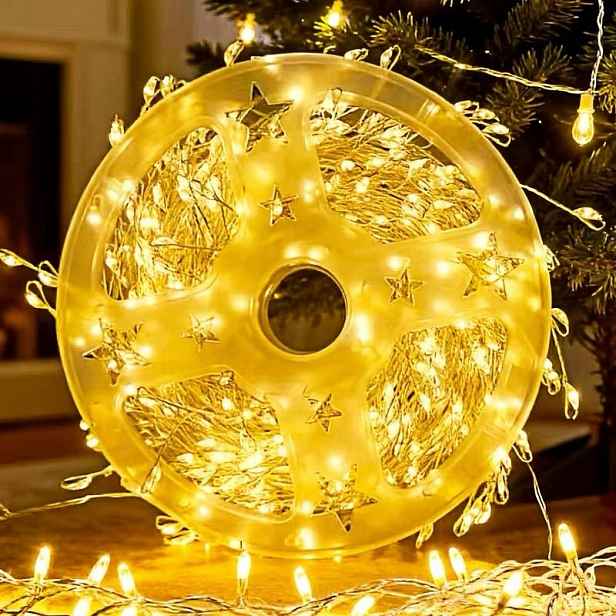 Girlanda Drátky Led 500 Led 15 M Teplá Bílá Dálkové Ovládání 8 Režimů IP44