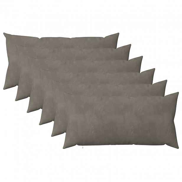 vidaXL Povlak na polštář 6 pcs HEERLEN Světle šedá 40 x 70 cm Samet