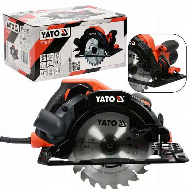 Yato Kotoučová Pila 185 MM 1500 W 5500 Ot/mi YT-82151