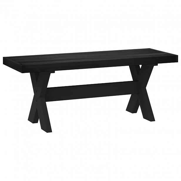vidaXL Jídelní lavička NOAIN 120 x 41 x 45 cm Masivní borovice Černá