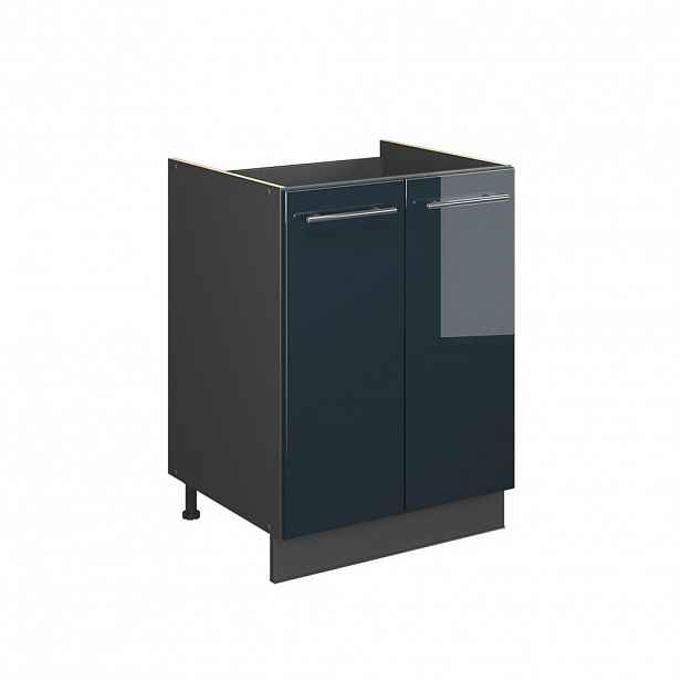 Vicco SKŘÍŇKA POD DŘEZ Fame-Line, Tmavě modrá s vysokým leskem/Antracit, 60 cm