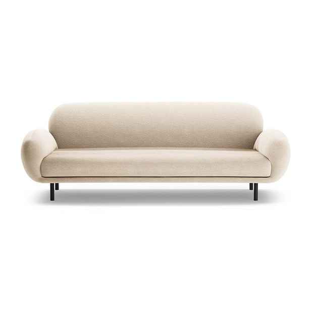 Béžová pohovka z textilie bouclé 208 cm Poppy – Micadoni
