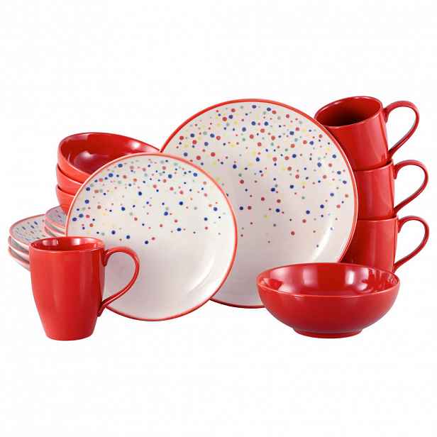 Creatable KOMBINOVANÁ SOUPRAVA Joy Rot-bunt 16dílné