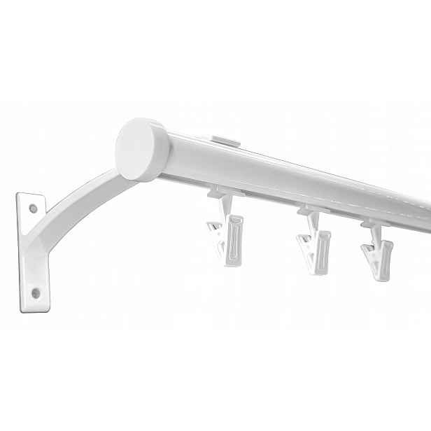 Garnýž Kolejnicový Apartmánový Alu 20 mm Bílý 150 cm žabky
