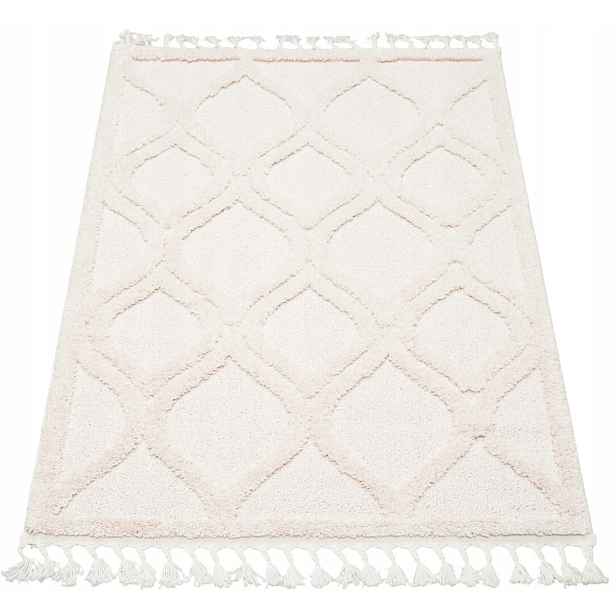 Koberec Shaggy Boho Do Obývacího Pokoje Ložnice Měkký Vlas Hrubý S Třásněmi 80X150