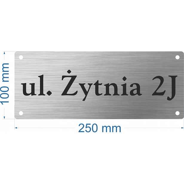 Numer Na Dům Tabule Adresa Ulice Tabule Nerezová Ocel 25x10 cm