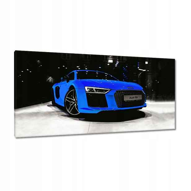 Obrazy 115x55 Modré Audi Audica R8
