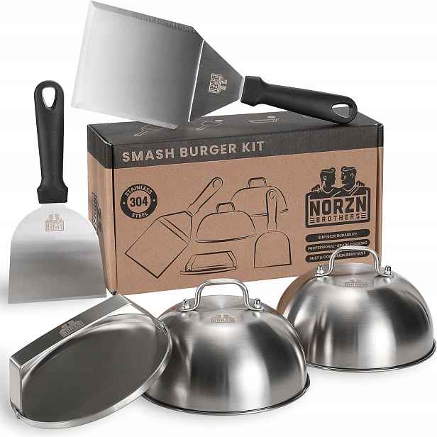 Sada Pro Smash Burgera Špachtle Nerezová Ocel 304