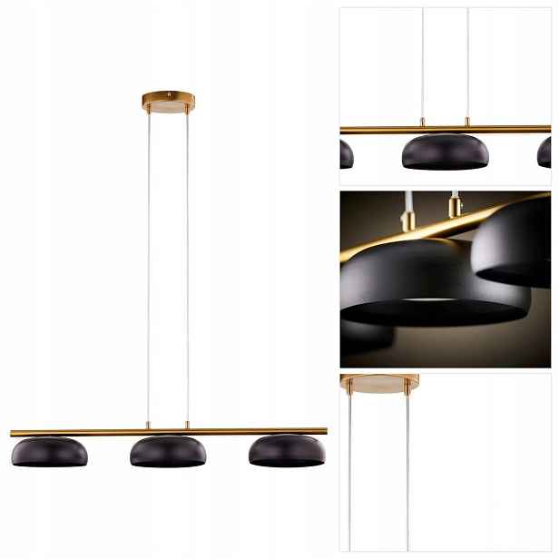 Závěsná zlatá lampa Olaf s regulací přirozeného světla v kuchyni Sigma Lighting