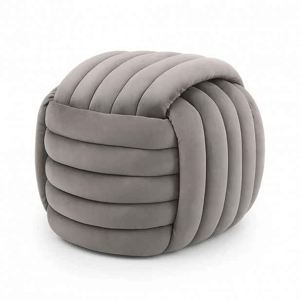 Designový taburet NUMA - světlé šedý