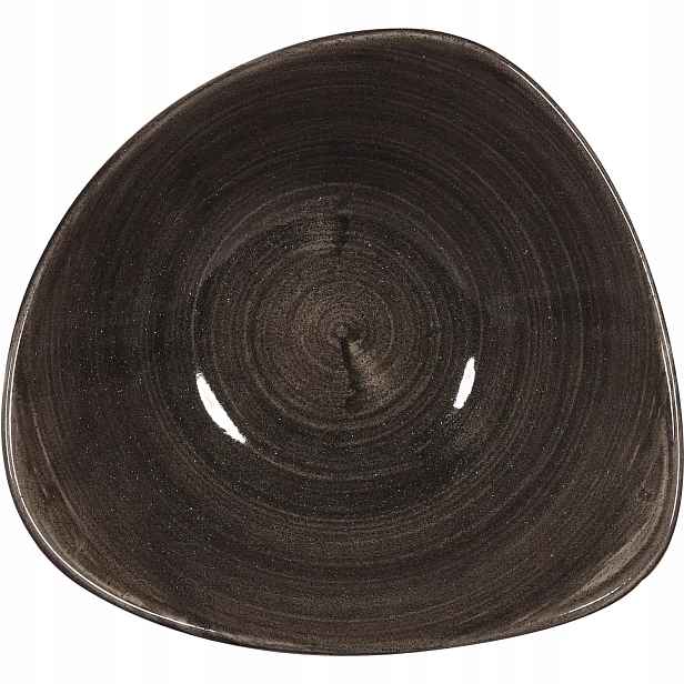 Talíř hluboký Churchill Stonecast Iron Black 23,5 cm, trojúhelníkový 12 ks