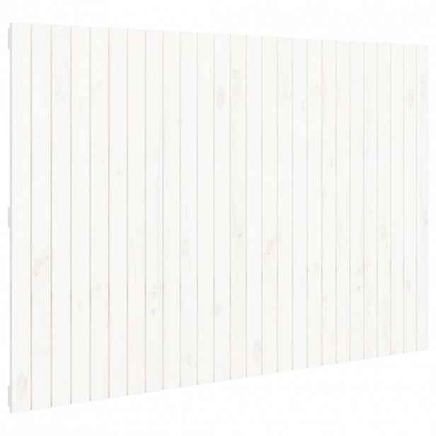 vidaXL Nástěnné čelo postele bílé 166x3x110 cm masivní borové dřevo