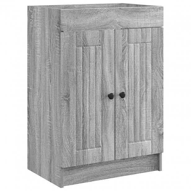 vidaXL Koupelnová skříňka pod umyvadlo Šedý Sonoma 56 x 37,5 x 81 cm