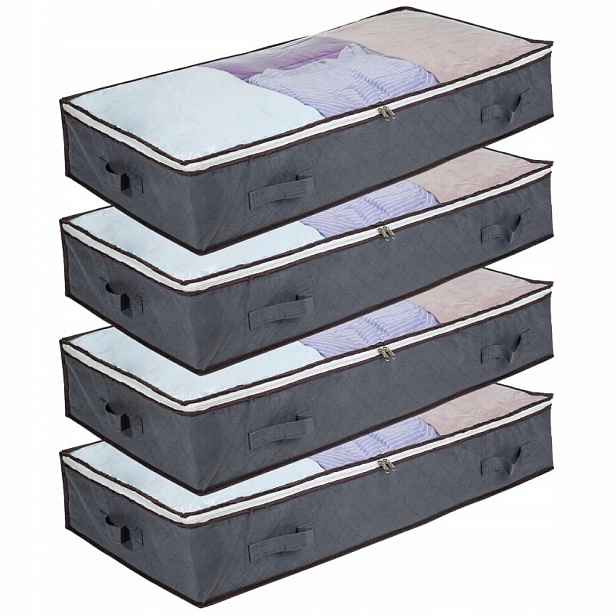 4 X Taška Pod Postel Pro Uložení Oblečení, Boxy, Organizér, Kontejnery, 90 L