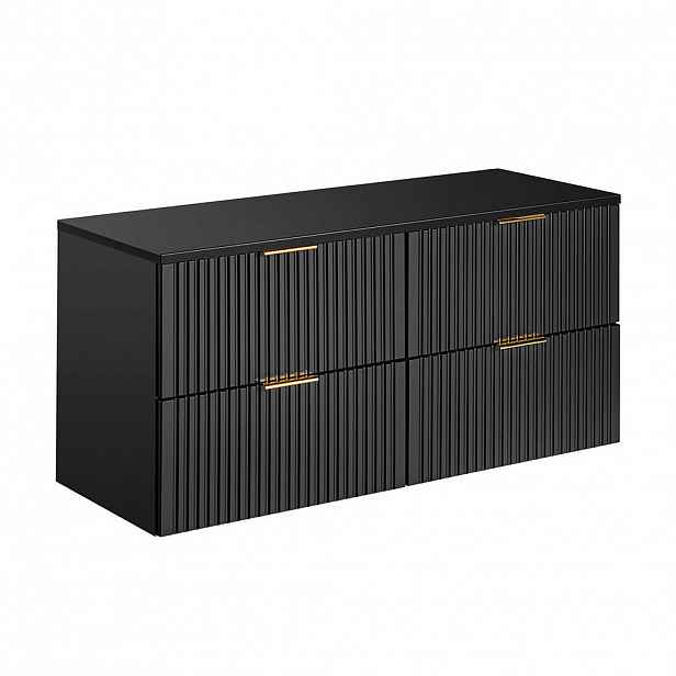 Petits-meubles SKŘÍŇKA POD UMYVADLO 120.8cm Adriel Matná černá