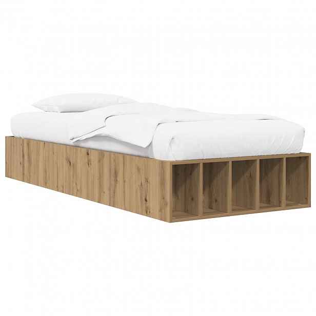 vidaXL Rám postele s úložným prostorem Dub artisan 80 x 200 cm