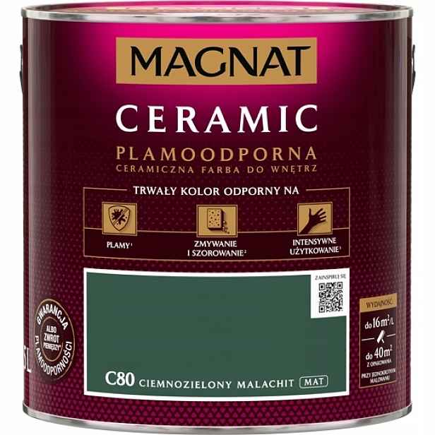 Barva Magnat Ceramic 2,5L C80 Tmavě Zelený Malachit