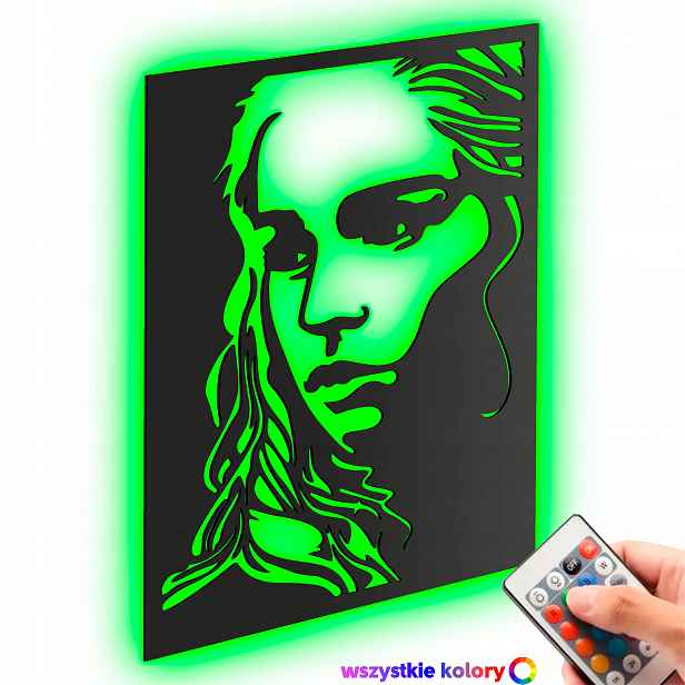 Dřevěný 3D obraz Daenerys Targaryen hra o trůny Nástěnná Noční Lampa Led