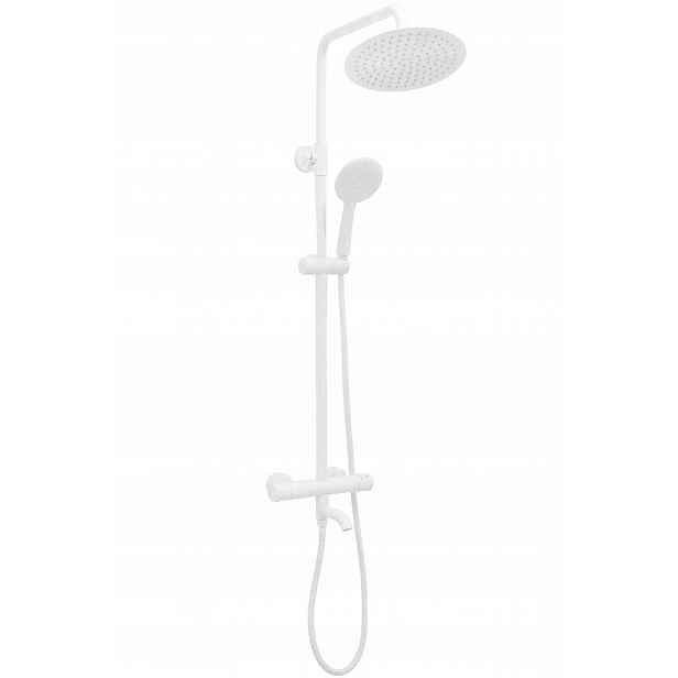 Elegantní sprchový set Lungo White s termostatem Rea