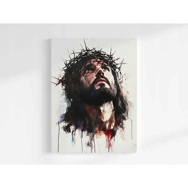 Obraz Na Plátně Canvas Ježíš Kristus Trnová Koruna Náboženství 60x80