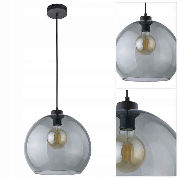 Černá závěsná lampa Cubus do pracovny, bod světla, moderní Tk Lighting