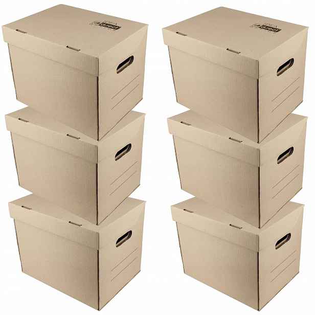 D.rect – 6 kusů Archive Box Cardboard A4 Idea krabička