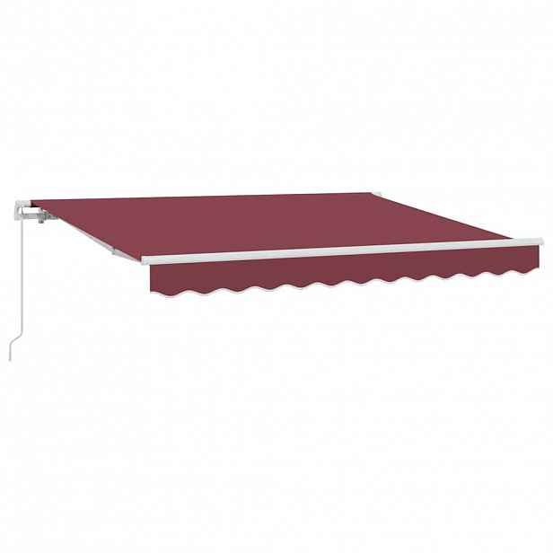 vidaXL Stahovací markýza Vínová 300 x 200 cm textil