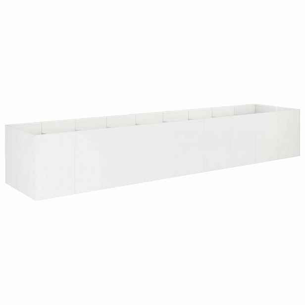 vidaXL Zahradní pěstebník Bílá 360 x 80 x 60 cm Studená válcovaná ocel