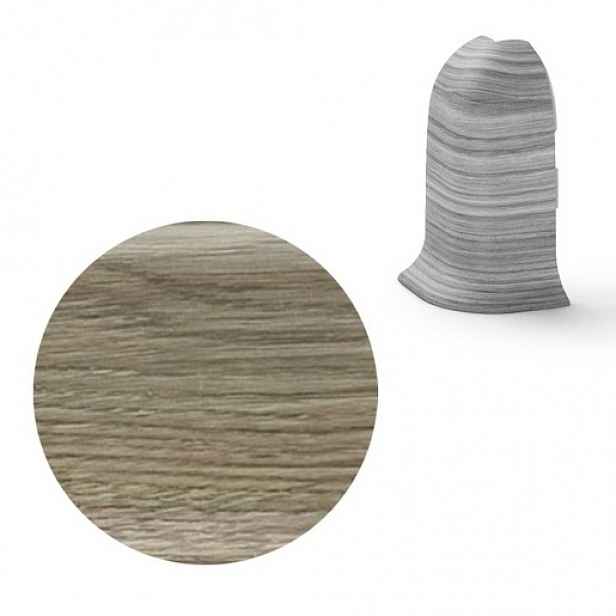 Vnější roh k soklu Naturel dub Victoria , PVC délka 0,5 cm, výška hrany 56 mm, NATNGTZ67