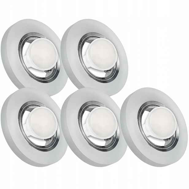 5 X Skleněná Zapuštěná Lampička S Velmi Silným Sklo 5W Led Žárovka