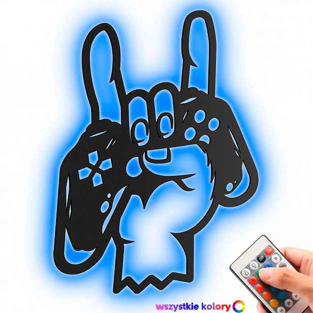 Dřevěný 3D obraz Gamer Gamepad Nástěnná Dekorace Dárek Noční Lampa Led