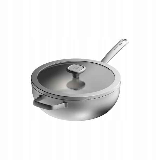 Pánev Berghoff wok Graphite 28 cm nerezová ocel s poklicí 4,9 L