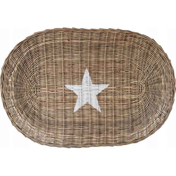 Velká rustikální ratanová podložka Hampton Rattan pod talíře 75 cm