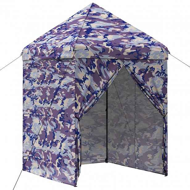 vidaXL Pop-up Altán se 4 Bočními Stěnami 2,9 x 2,9 m Modrý maskáč