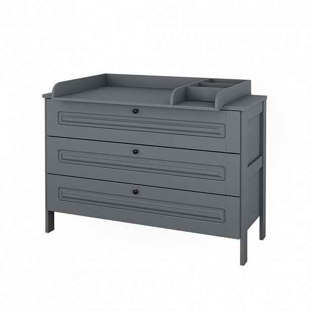 VitaliSpa PŘEBALOVACÍ PULT Ajaton Šedá 133 x 98.4 cm se 3 zásuvkami