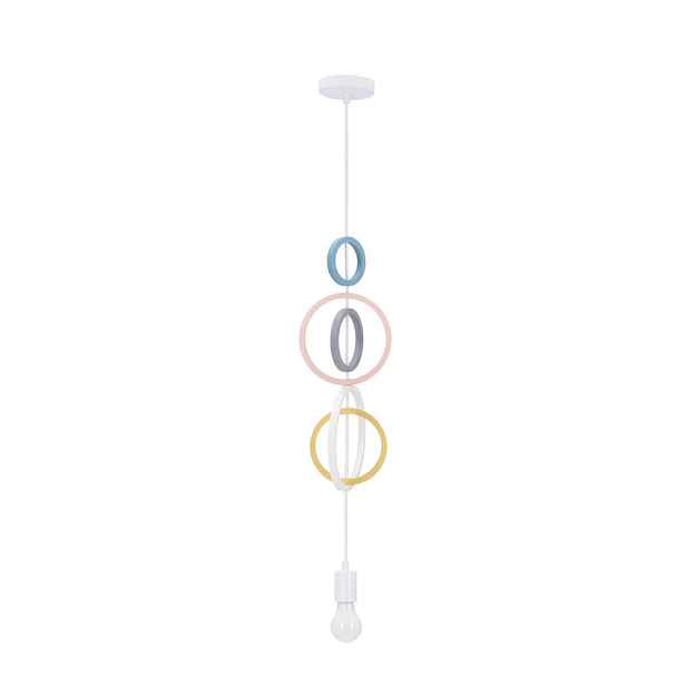 Závěsná lampa Hoops 5, 1x20W, E27, iq, dětská, mix barev