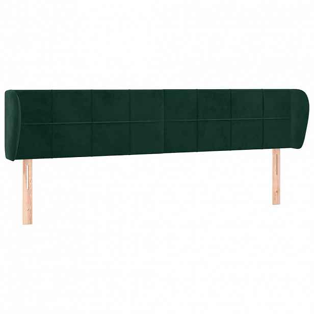 vidaXL Čelo postele typu ušák tmavě zelené 203x23x78/88 cm samet