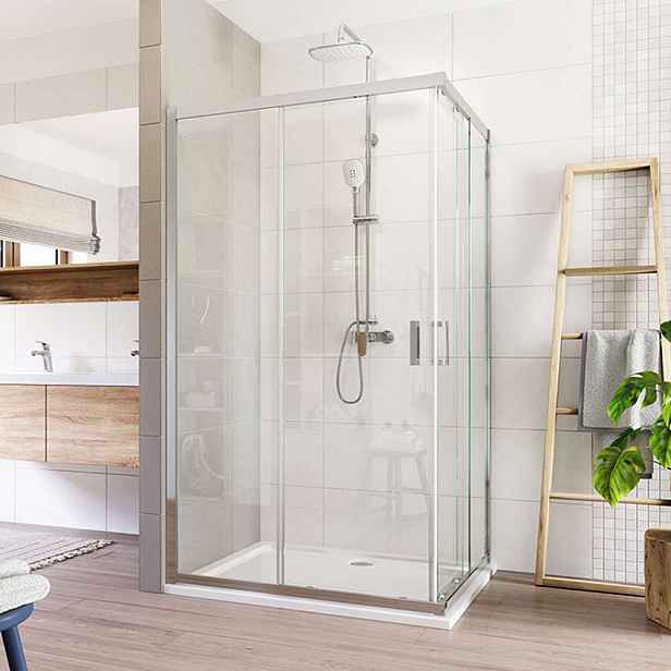 Kout sprchový Mereo Lima CK81413K 900×800 mm chrom/čiré sklo