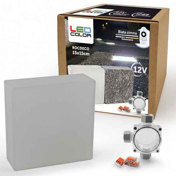Led nájezdové svítidlo 12V IP68 15x15 Bz 5300K Lampa