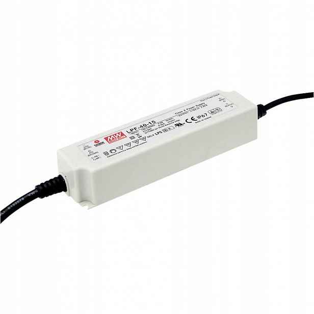 Mean Well Ac-dc Led driver s jedním výstupem Mix režim (CV+CC); Výstup 24Vdc at