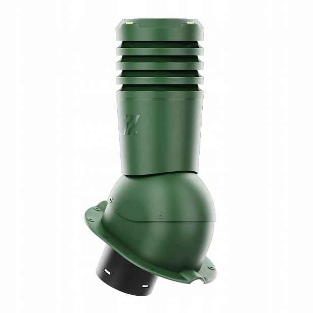 Větrací komín Ecoline pro plechovou střešní krytinu, profil M, průměr 150 mm, zelený