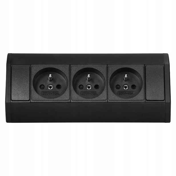 Podskříňová nábytková zásuvka 3x250V OR-GM-9001/B