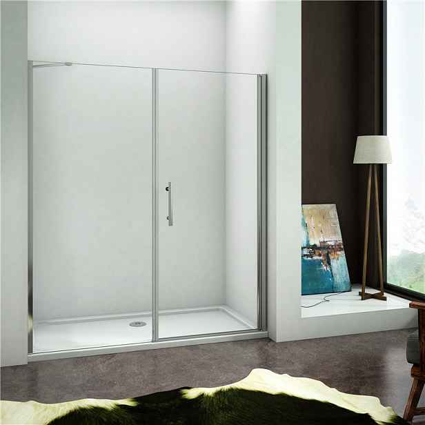 Sprchové dveře MELODY DW1 162 jednokřídlé dveře 158-162x195 (dveře 90 + boční stěna 76)