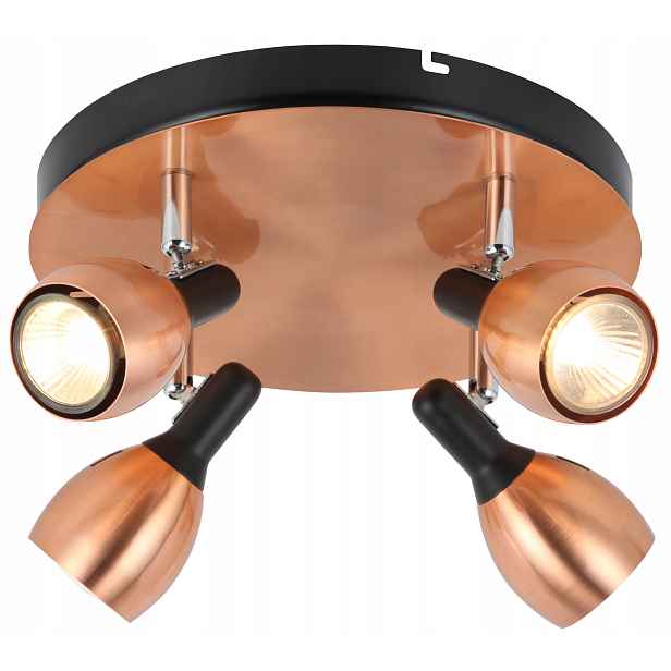 Stropní Svítidlo měděný pohyblivý 4XGU10 Cross Candellux